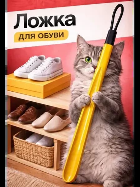 Ложка для обуви с петлёй 40см