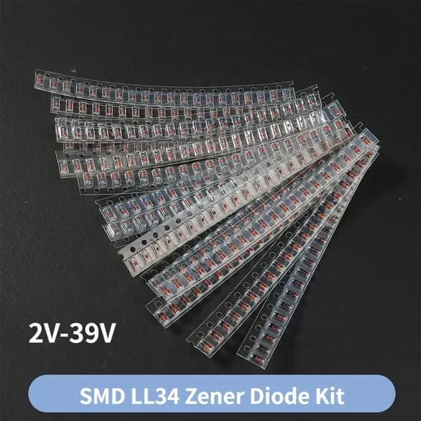 Набор стабилитронов SMD LL34 1/2W 0.5W (2V-39V) 300 шт/30 значений - идеально для ремонта и DIY проектов