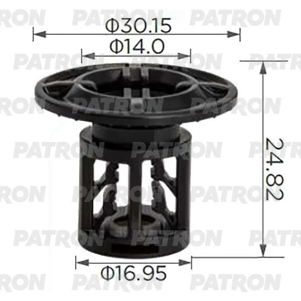Клипса пластмассовая клипса защиты днища toyota PATRON P37-3901, oem 9046717027C0