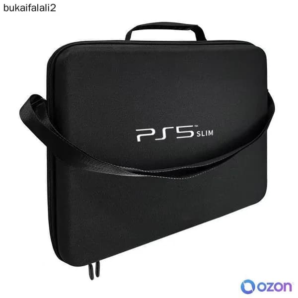 Кейс для консоли Playstation 5 Slim чехол для приставки PS5 slim сумка для геймпадов и аксессуаров ПС5 слим Dexgame, черная