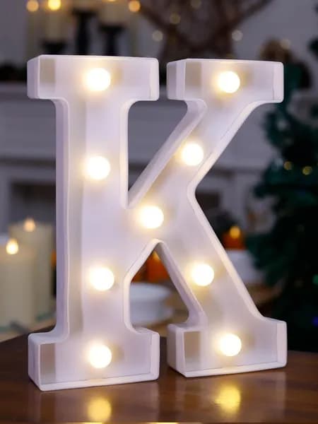 Светящаяся LED-буква A-Z, 16 см,"K"