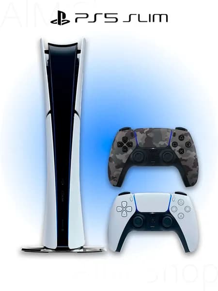 Игровая приставка Sony PlayStation 5 Slim Digital (БЕЗ ДИСКОВОДА) 825Гб + 2 геймпад (камуфляжный, Camouflage Gray)