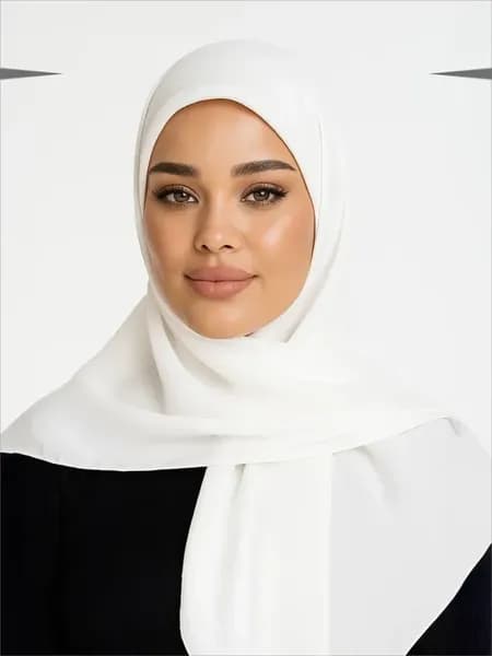 Платок на голову из органзы мусульманский 100х100