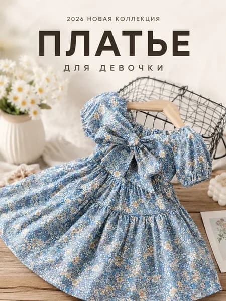 Летнее платье с цветочным принтом и пышной юбкой