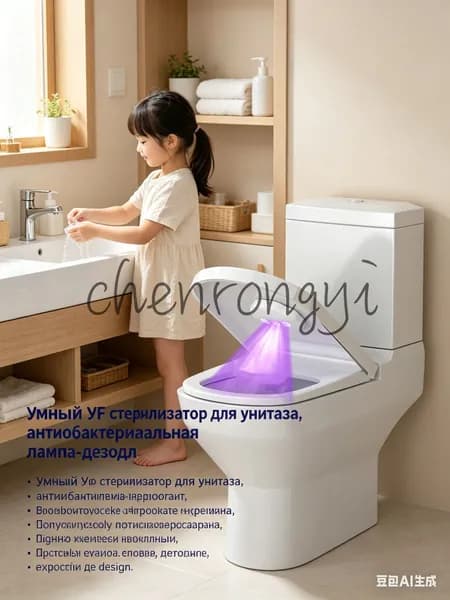 Умный УФ стерилизатор для унитаза, антибактериальная лампа-дезодорант с датчиком, беспроводной уничтожитель запаха для ванной