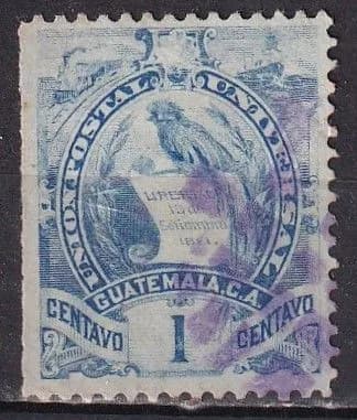 Гватемала 1896 птица 1с