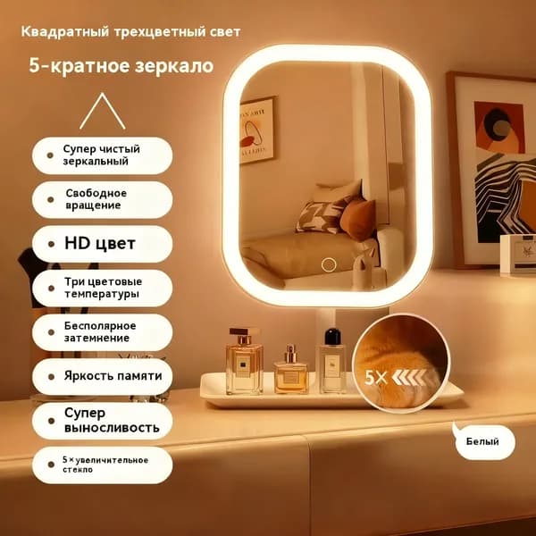 Зеркало интерьерное, 10 см х 10 см, 1 шт
