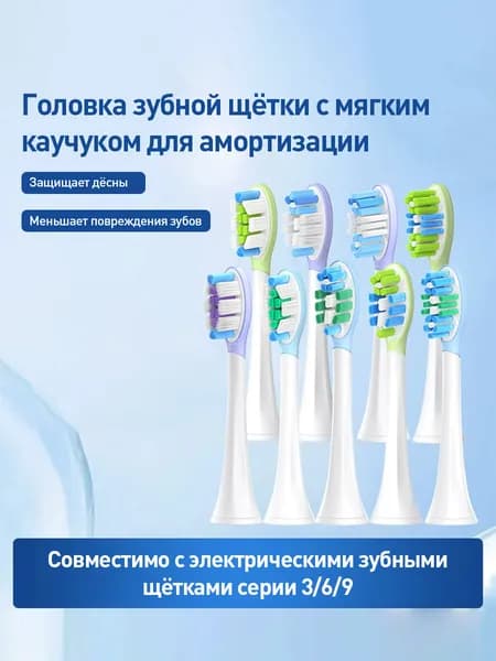 Насадка для электрической зубной щетки, подходит для Philips серии HX3/6/9-PH904 Тип отбеливания