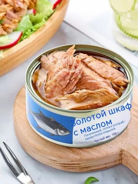 Китайский ресторан "Консервированный тунец в масле и в собственном соку" 100г * 2 банки