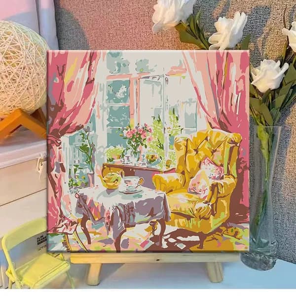 Картина по номерам, 20x20 CM, животные, пейзаж, подарок