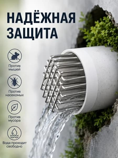Защитная сетка для трубы 50 мм (нержавеющая сталь 304)