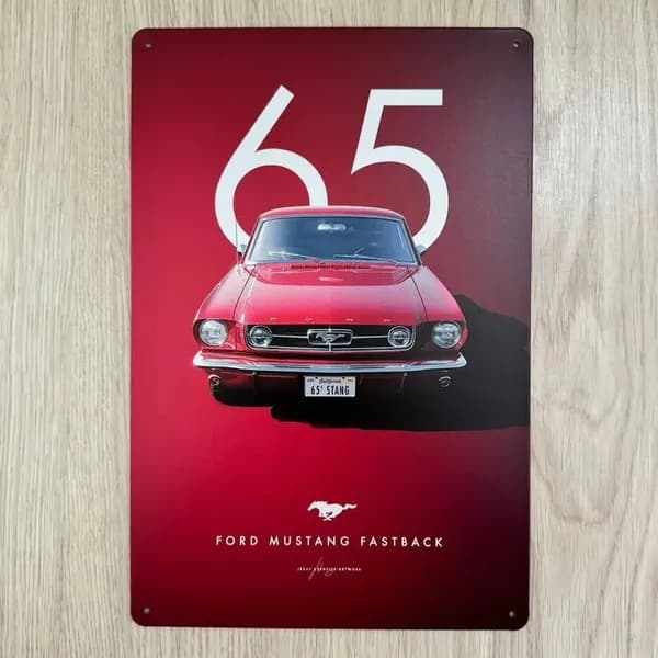 Табличка металлическая интерьерная Арт Форд Мустанг Art Ford Mustang 1965