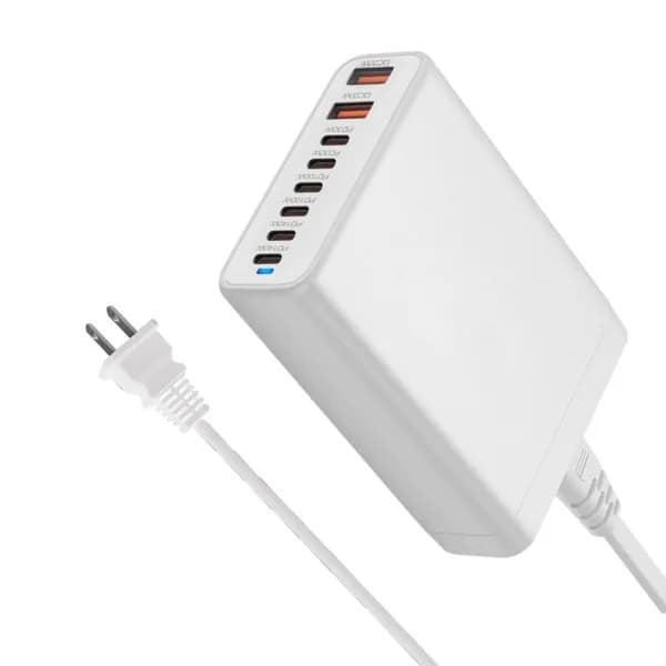8-портовое зарядное устройство USB C 580W, Белый - US