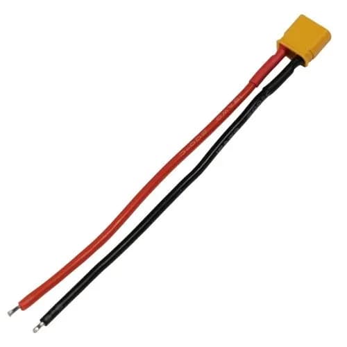 Разъем XT30U-M папа с проводом 10см 18AWG
