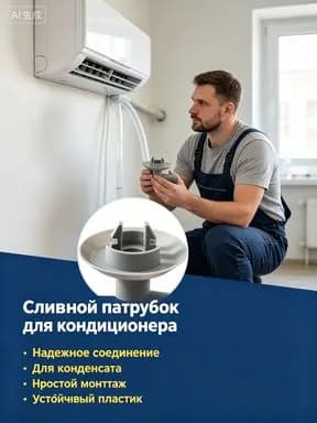Переходник для слива конденсата кондиционера, антипротечный сливной фитинг для дренажного шланга