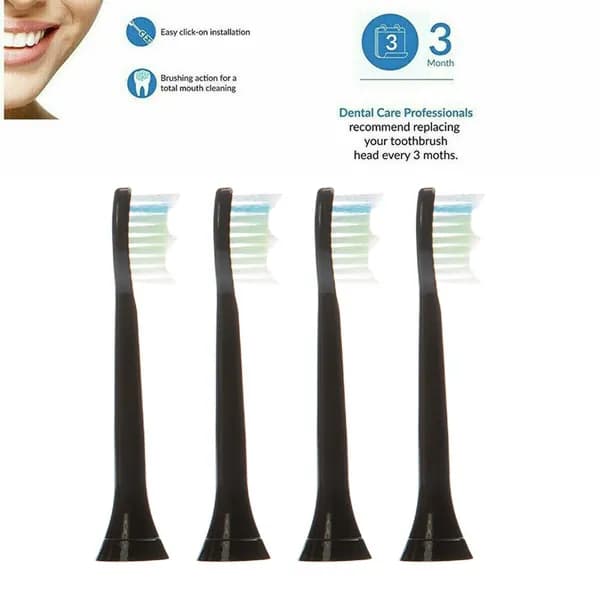 Заменяемые насадки для электрической зубной щётки Philips, 4 шт., мягкие щетинки
