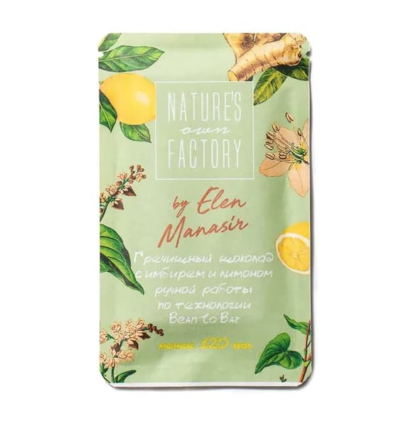 Шоколад гречишный NATURE’S OWN FACTORY с Имберем и Лимоном руч.раб. 20гр