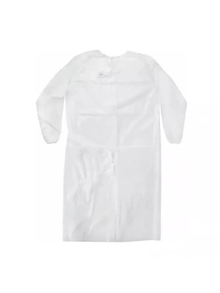 Халат хирургический с рукавами на манжете - 25 г/м2, размер: XXL, 140x140cм, белый, 10 штук в упаковке