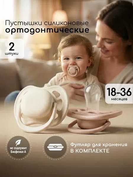 соска пустышка для новорожденных силиконовая 18+мес