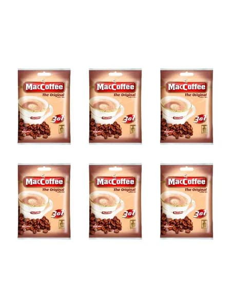 MacCoffee Напиток кофейный 3в1, 10 саше, 200 г, 6 шт