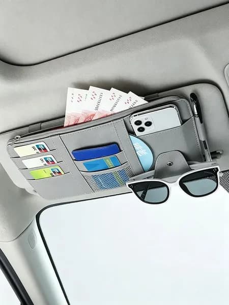 Органайзер на козырек авто для хранения карт очков телефона документов
