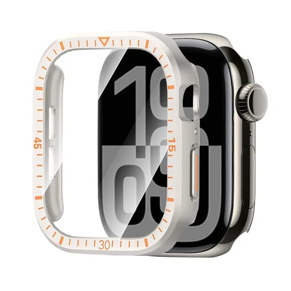 Чехол на умные часы Apple Watch 4 , 5 , SE , 6 , 7 , 8 , 9 c диагональю 41 мм - Противоударный тонкий бампер с защитой от повреждений, грязи и отпечатков