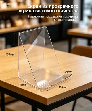 Прозрачная L-образная акриловая подставка для книг, журналов, медалей и бумаг, настольный дисплей для хранения, размер 130*110 мм, 1 шт.