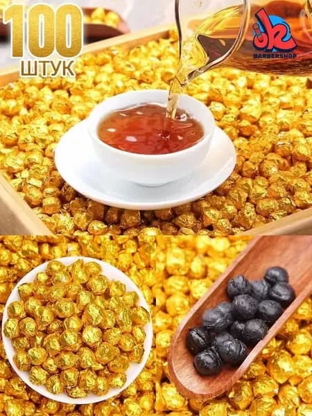 100 штук,смола шу пуэра ассорти,чайная смола пуэра,чай пуэр ассорти