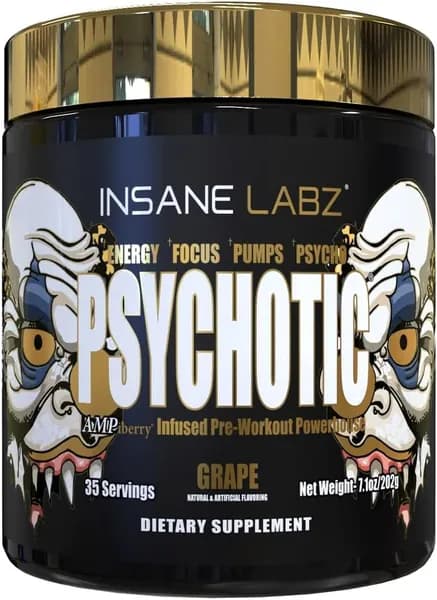 Insane Labz / PSYCHOTIC GOLD Grape 35 порций / Предтренировочный комплекс Инсайн США