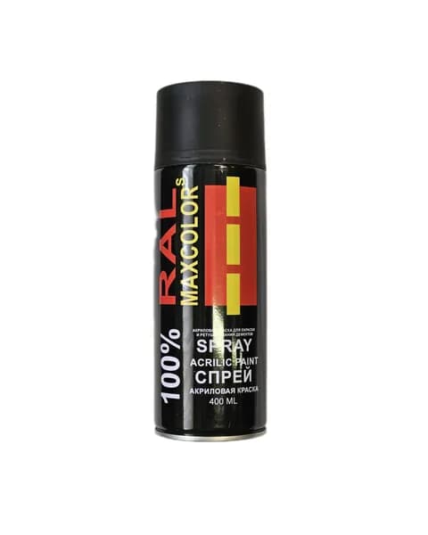 Спрей RAL Maxcolors 9005 Jet Black Acrilico черный 50% полуматовый, 400мл