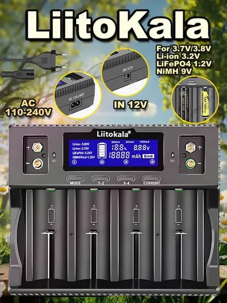 LII-D4XL 18650 Зарядное устройство для аккумуляторов