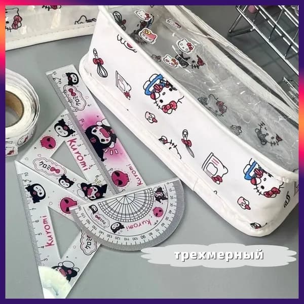 Школьный пенал для девочки аниме Хелло Китти Hello Kitty Лева