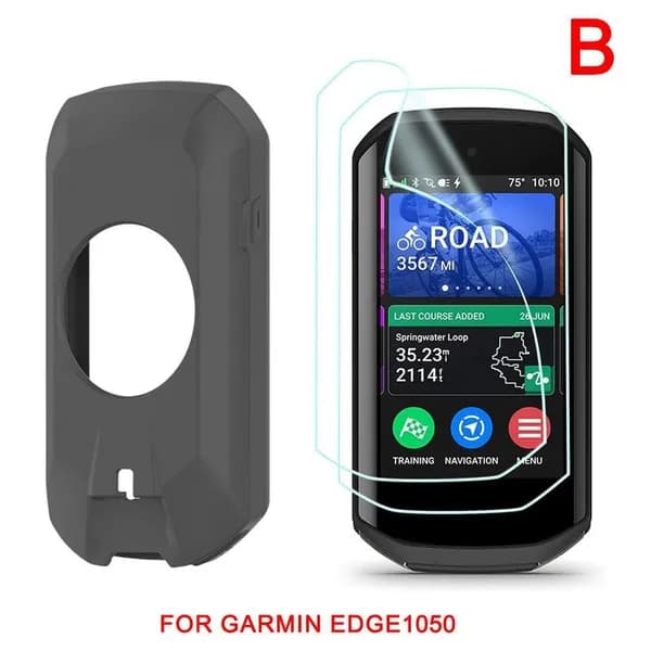 Силиконовый защитный чехол, совместимый с Garmin Edge 1050 (пленка TPU + силиконовый чехол)