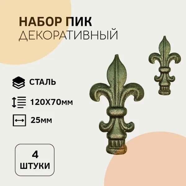 30.11 Пика кованая Сталь (4 штуки)