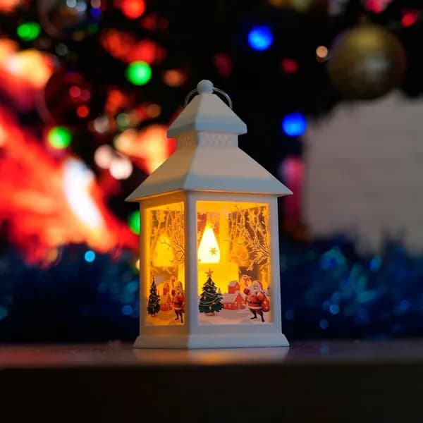 Световая фигура Свеча "Рождество" 1LED (батарейки в компл), 2700K, 13,5см, белый, LT129, FERON 51457