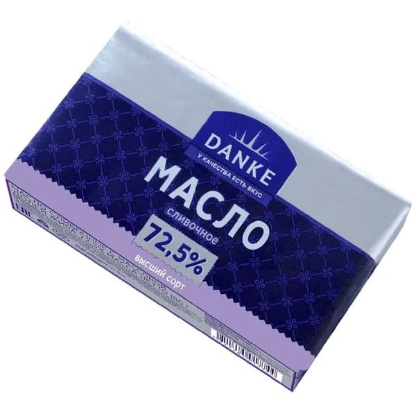Масло сливочное Danke 72.5%, 180г