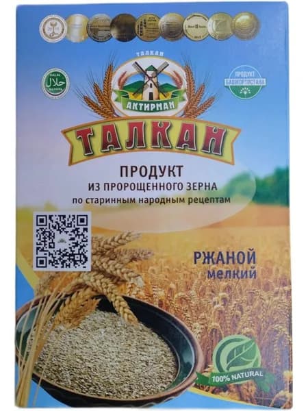 Талкан (продукт из пророщенного зерна) ржаной мелкий 350г