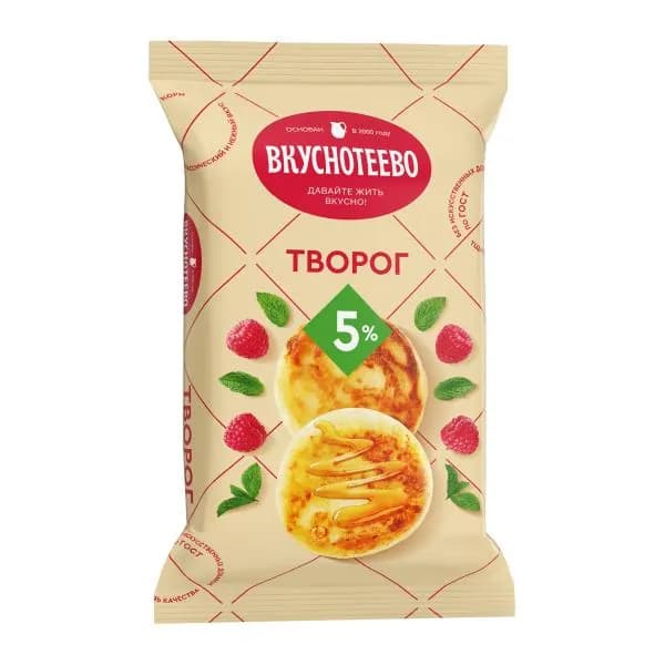Творог Вкуснотеево 5% 180г