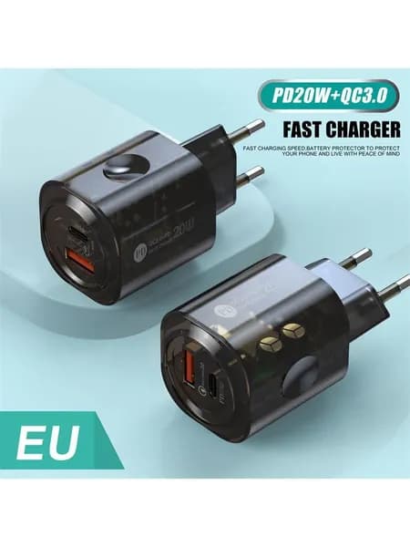 PD 20 Вт USB & Type C с двумя портами быстрое зарядное устройство быстрое 3,0 зарядное устройство адаптер для IPhone 14 13 12 Xiaomi Samsung ЕС & США настенная зарядка