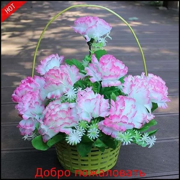 новая модельРитуальная корзина с цветами искусственными, эксклюзивный вариант