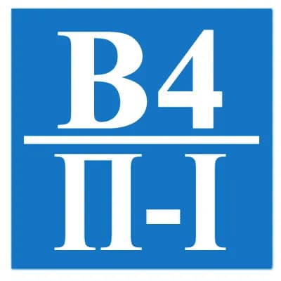 Наклейка ГОСТ Знак пожарной категории В4/П-I 200x200 мм