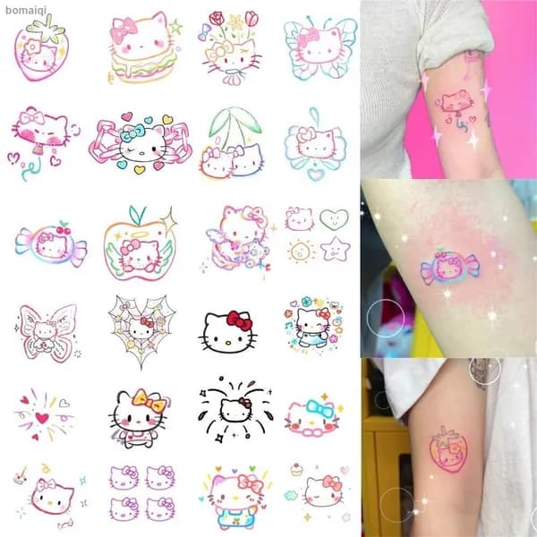 Переводные татуировки детские / 50 листов / HelloKitty