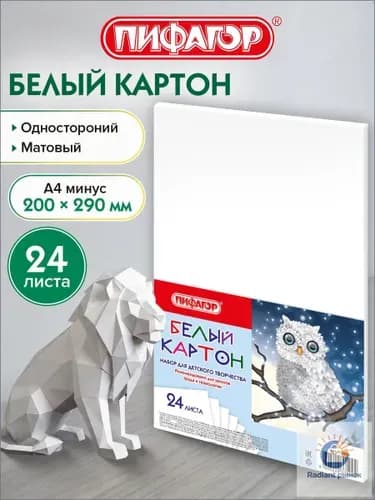 Картон A4, количество листов: 24