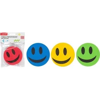 Стирательная губка "deVENTE. Smile" для офисных досок, d 9 см