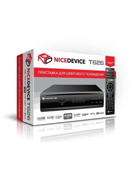 Цифровой DVB-T2 ресивер NiceDevice T626 (DVB-C, LAN, USB, IPTV)