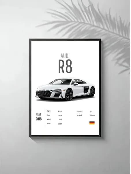 Постер "Audi R8", 42 см х 29.7 см