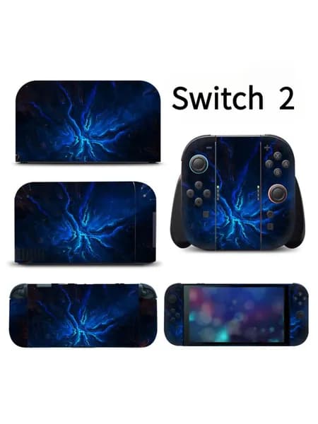 Защитная плёнка + наклейки для Nintendo Switch 2 защита от пыли-3