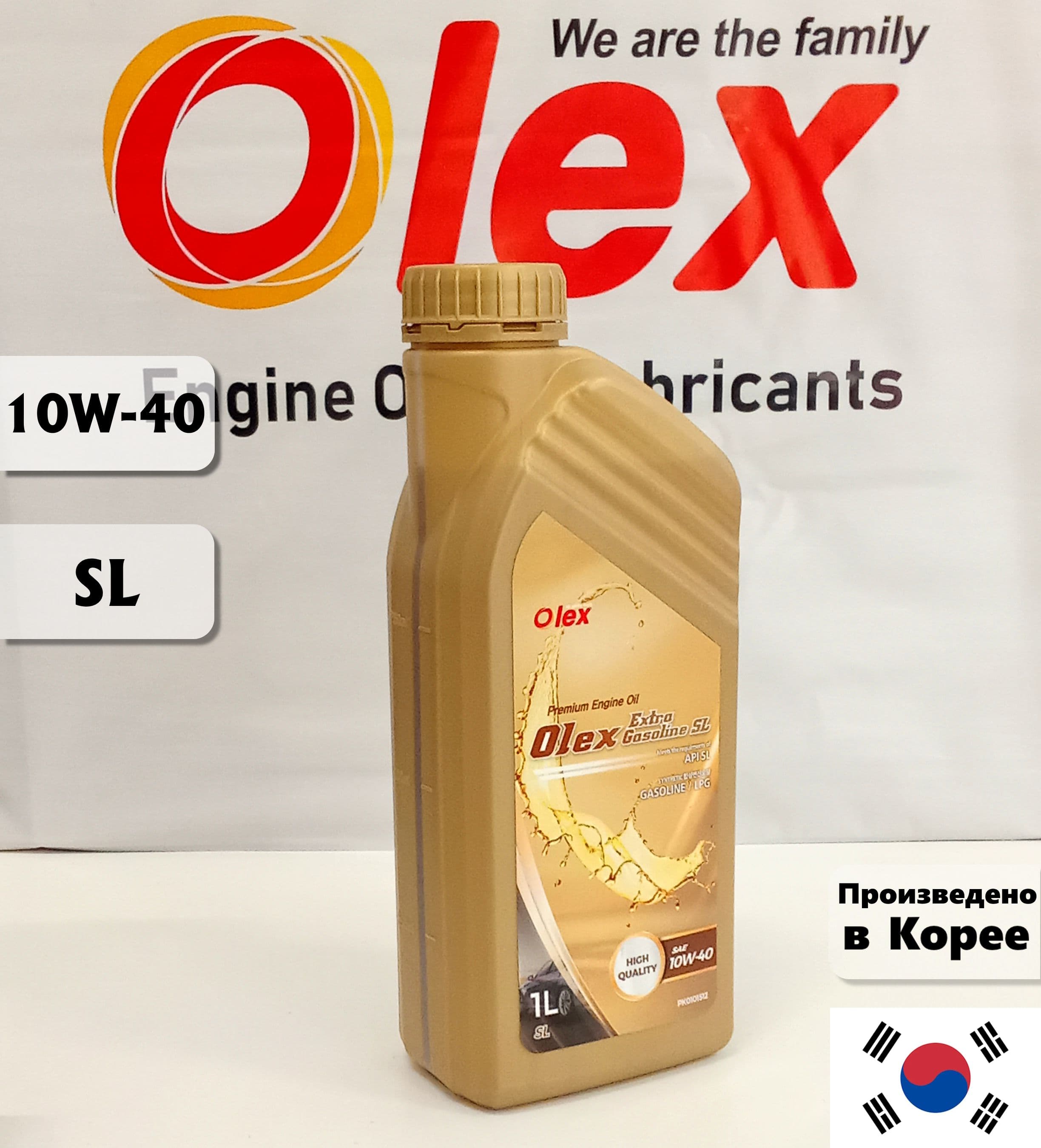 OLEX Extra Gasoline 10W-40 SL (Южная Корея) 10W-40 Масло моторное, Синтетическое, 1 л