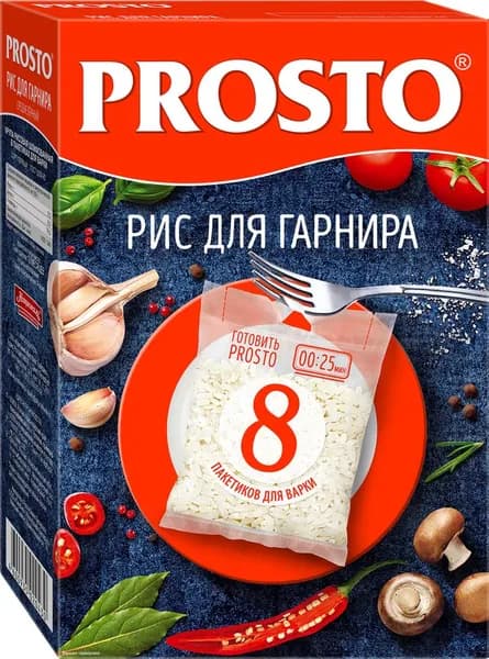 Рис для гарнира PROSTO в пакетиках, 8х62, 500г
