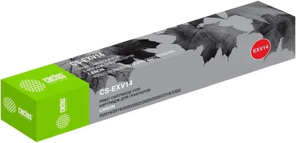 Картридж лазерный Cactus CS-EXV14 C-EXV14 черный (8300стр.) для Canon iR2016/2018/2020/2022/2025/2030/2318/2320